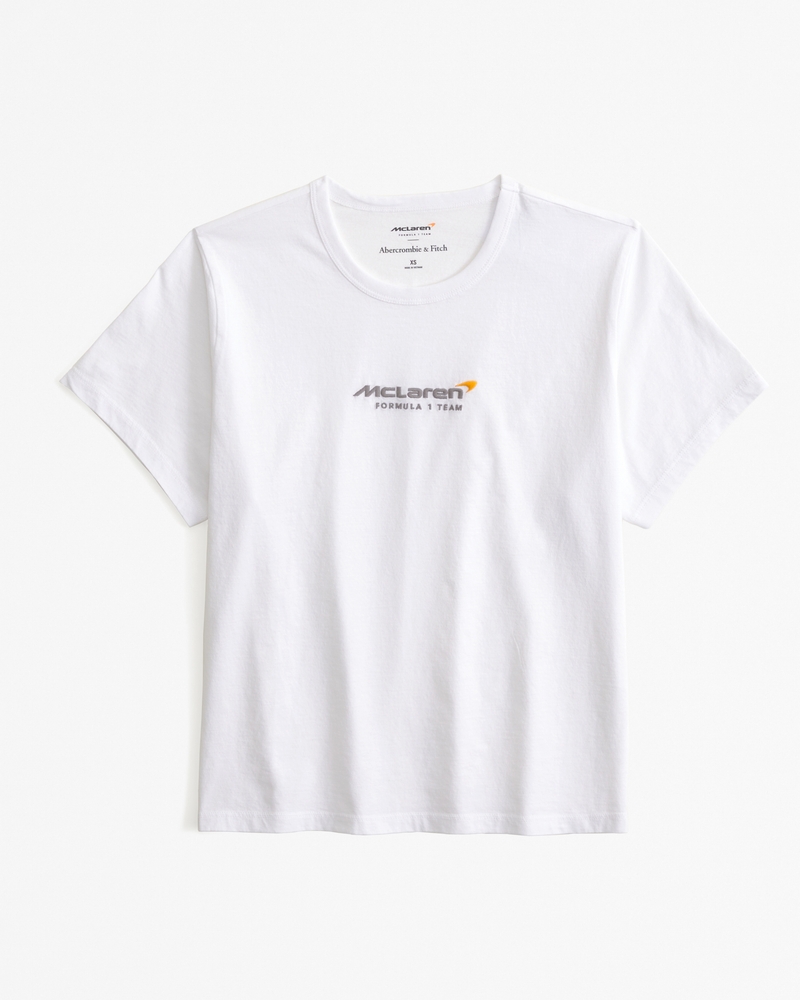 ★Abercrombie & Fitch★Coors クロップド メッシュ Tシャツ Women's Short-Sleeve McLaren Graphic Skimming Tee | Women's