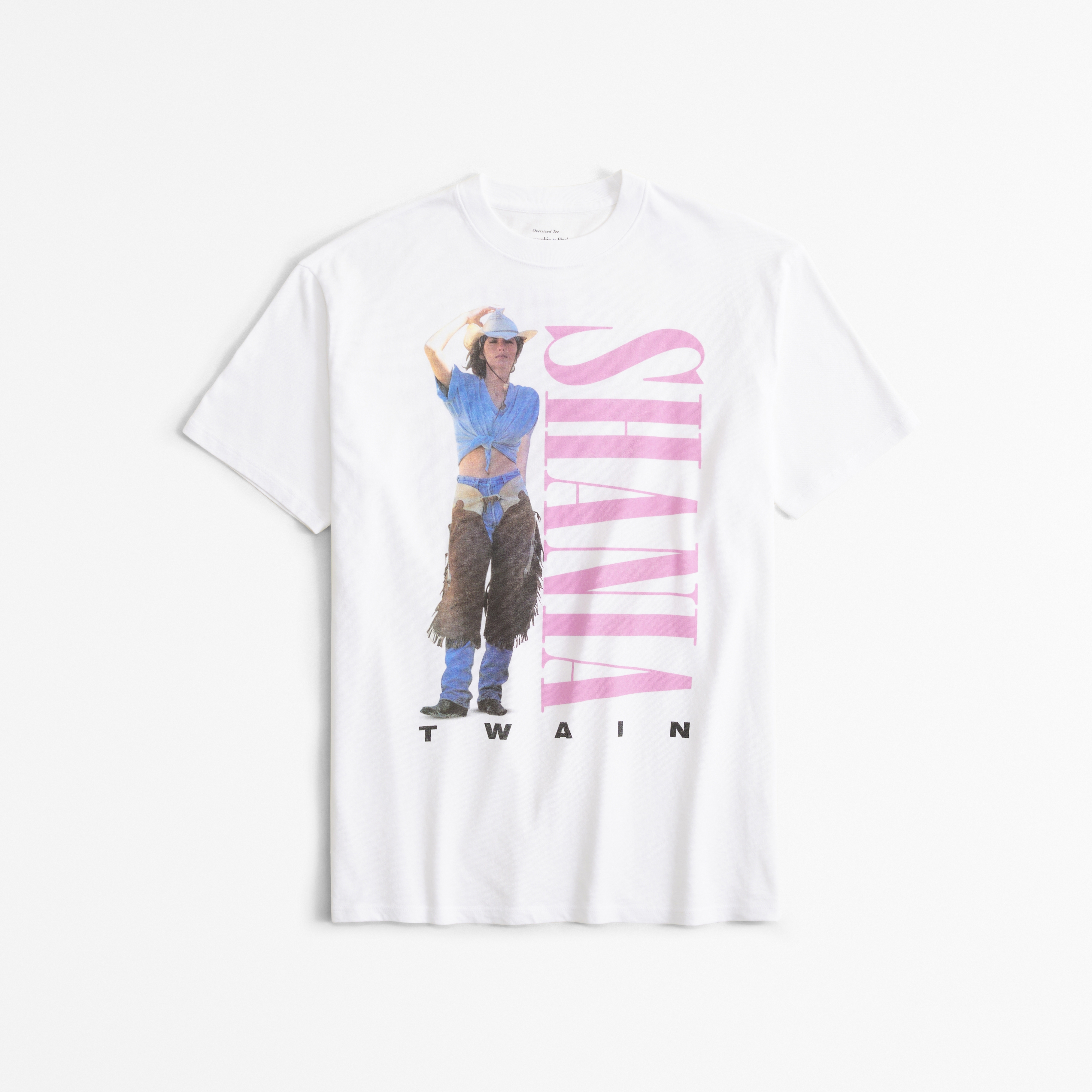 Abercrombie & Fitch Oversized Shania Twain Graphic Tee In White