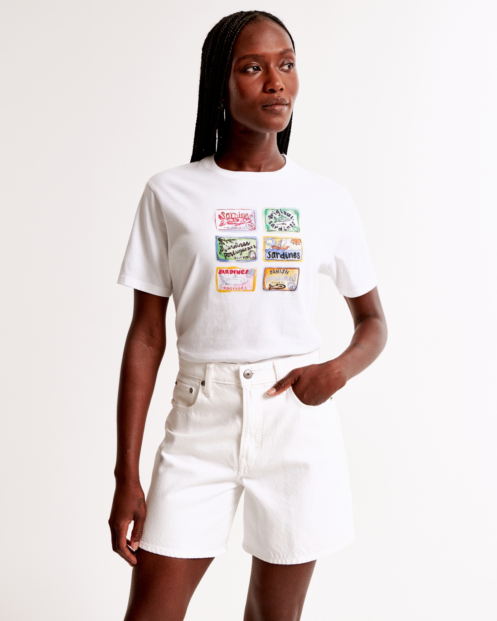 Short-Sleeve Sardines Graphic Relaxed Tee