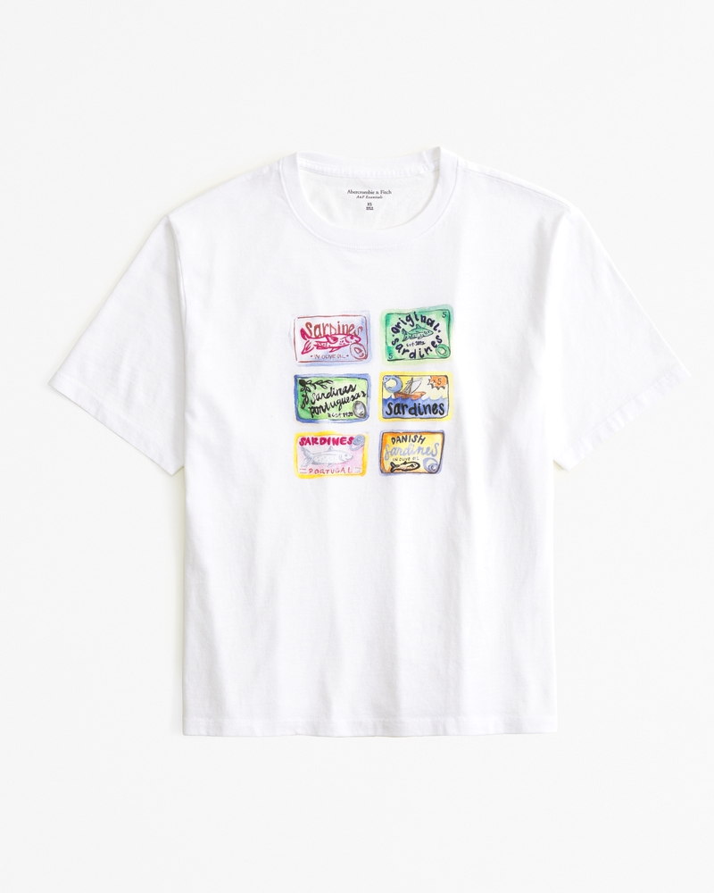 Short-Sleeve Sardines Graphic Relaxed Tee