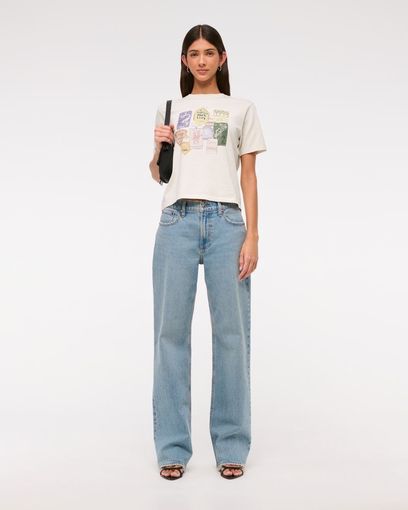 Short-Sleeve Ski Tag Graphic Relaxed Tee