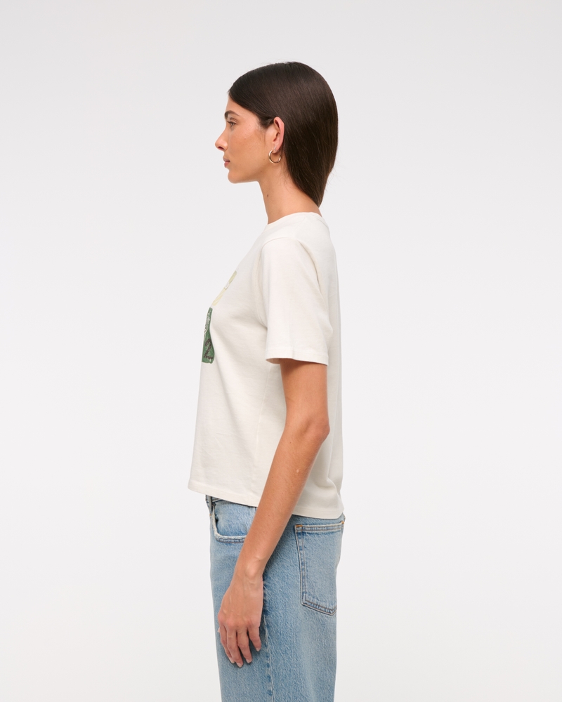 Short-Sleeve Ski Tag Graphic Relaxed Tee