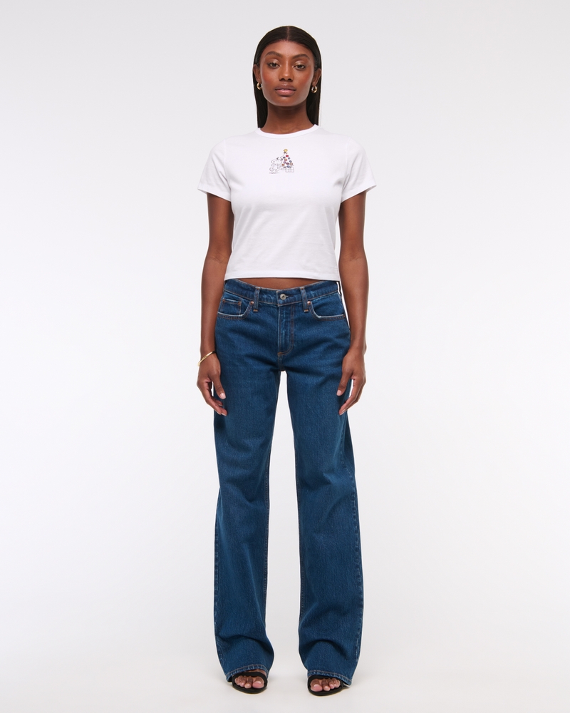 Short-Sleeve Snoopy Graphic Skimming Tee