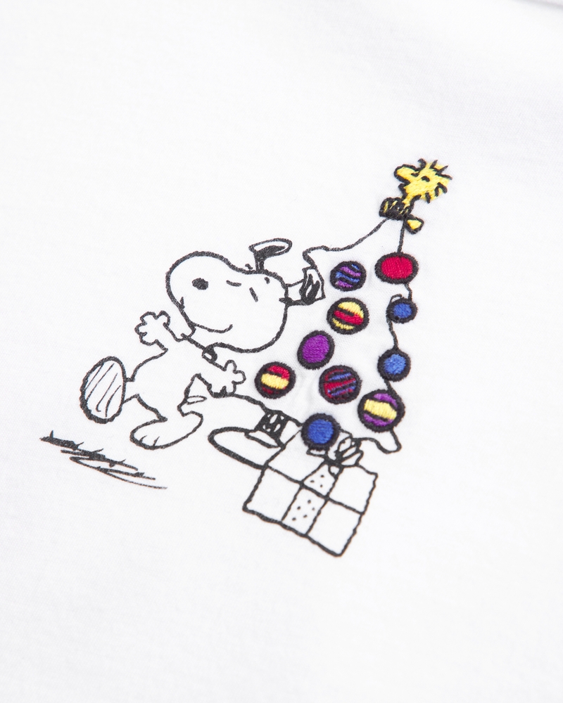 Short-Sleeve Snoopy Graphic Skimming Tee