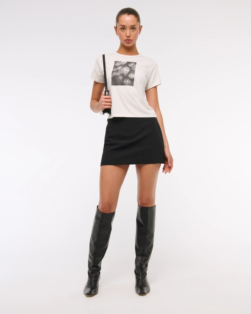 Short-Sleeve Disco Ball Graphic Skimming Tee