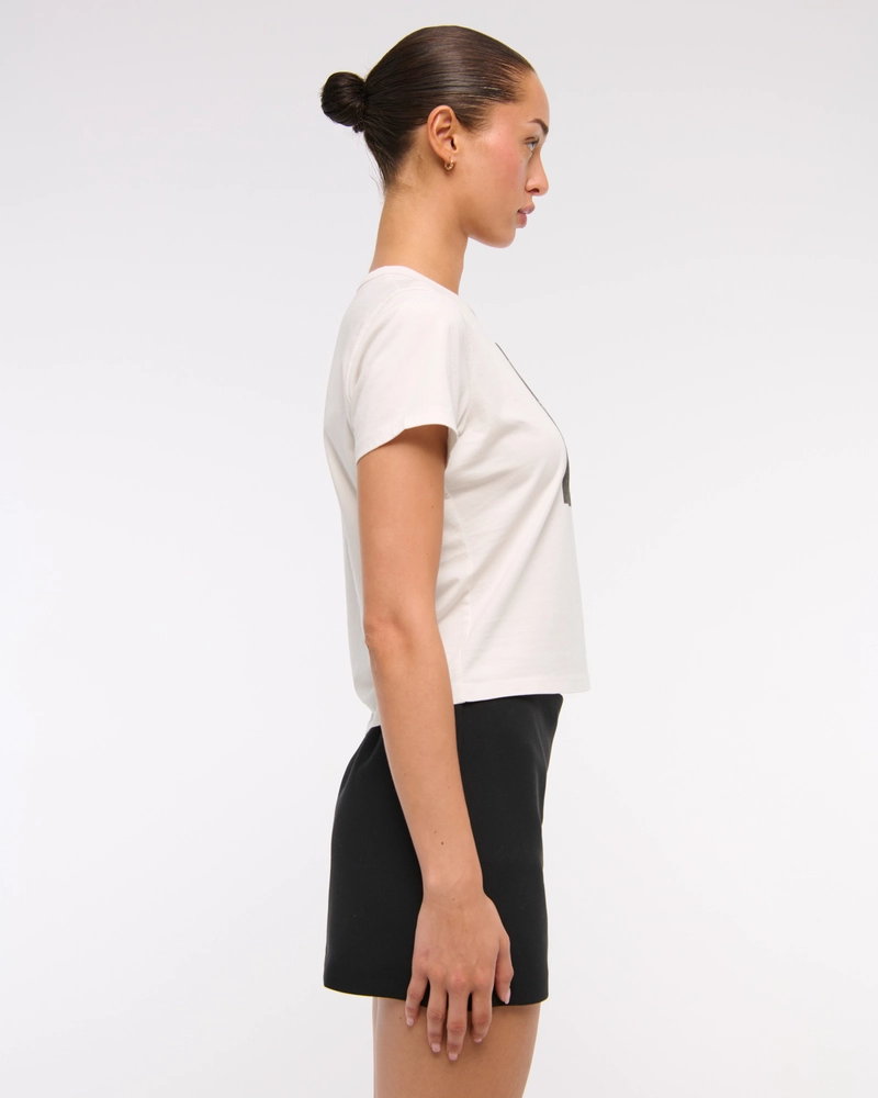 Short-Sleeve Disco Ball Graphic Skimming Tee