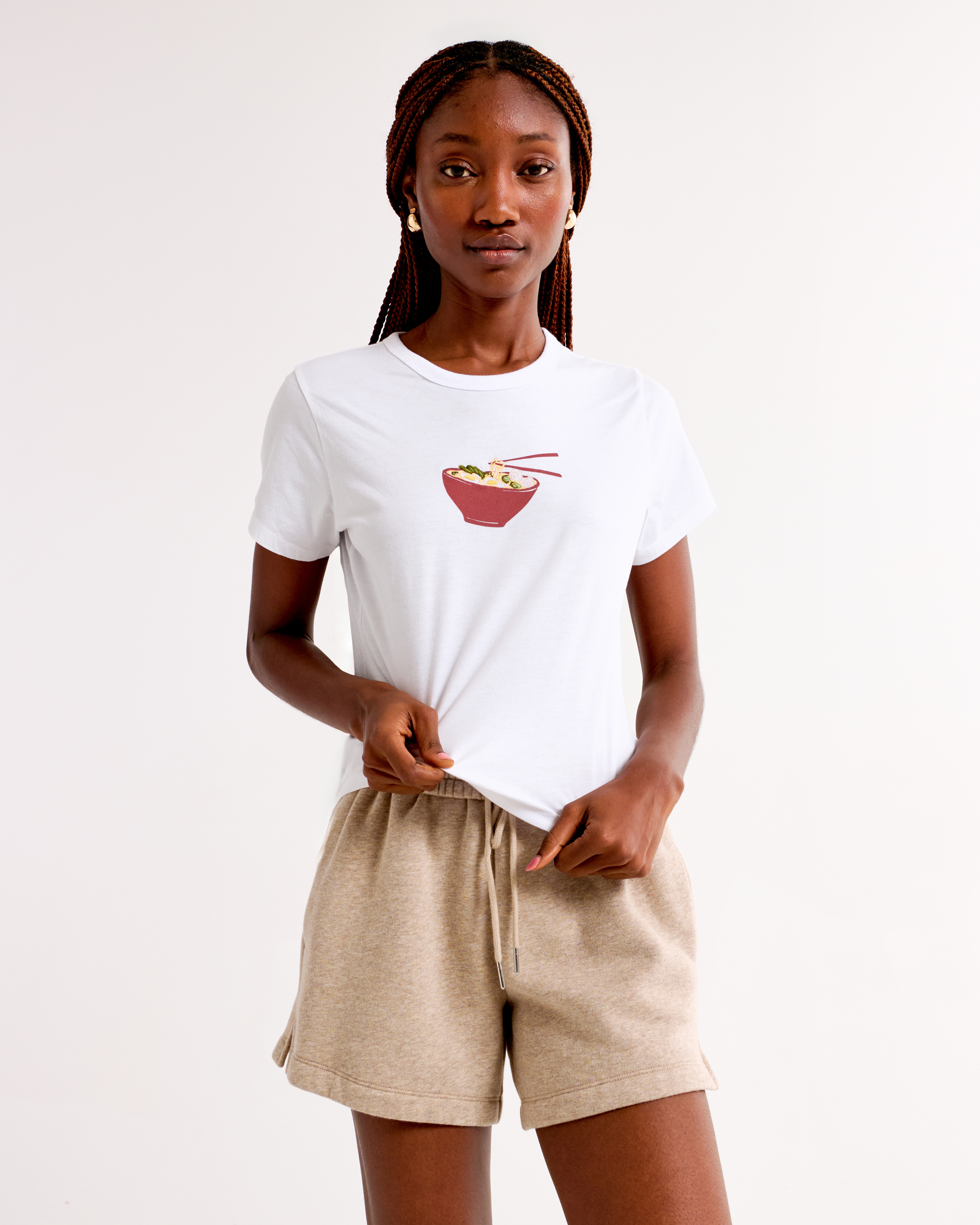 Женские футболки Abercrombie & Fitch Short-Sleeve Ramen Graphic Skimming Tee — фото 3