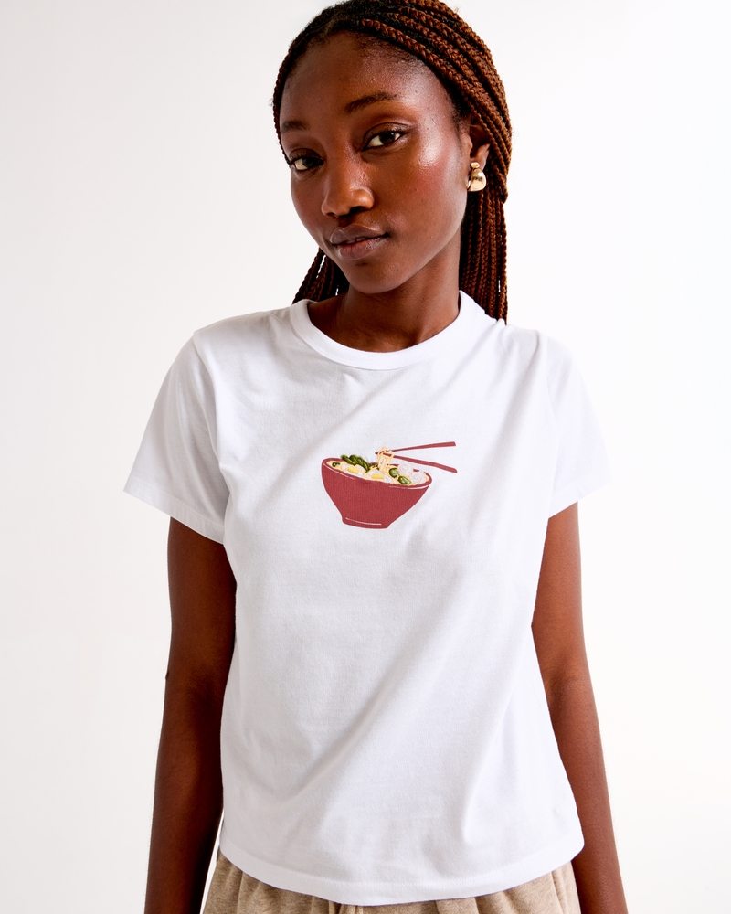 Women's Short-Sleeve Ramen Graphic Skimming Tee | Women's Tops