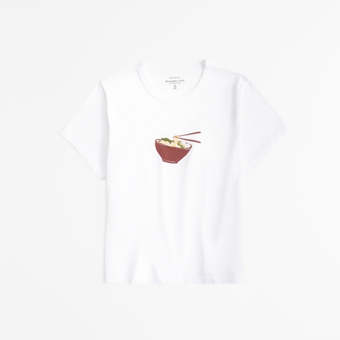 Женские футболки Abercrombie & Fitch Short-Sleeve Ramen Graphic Skimming Tee