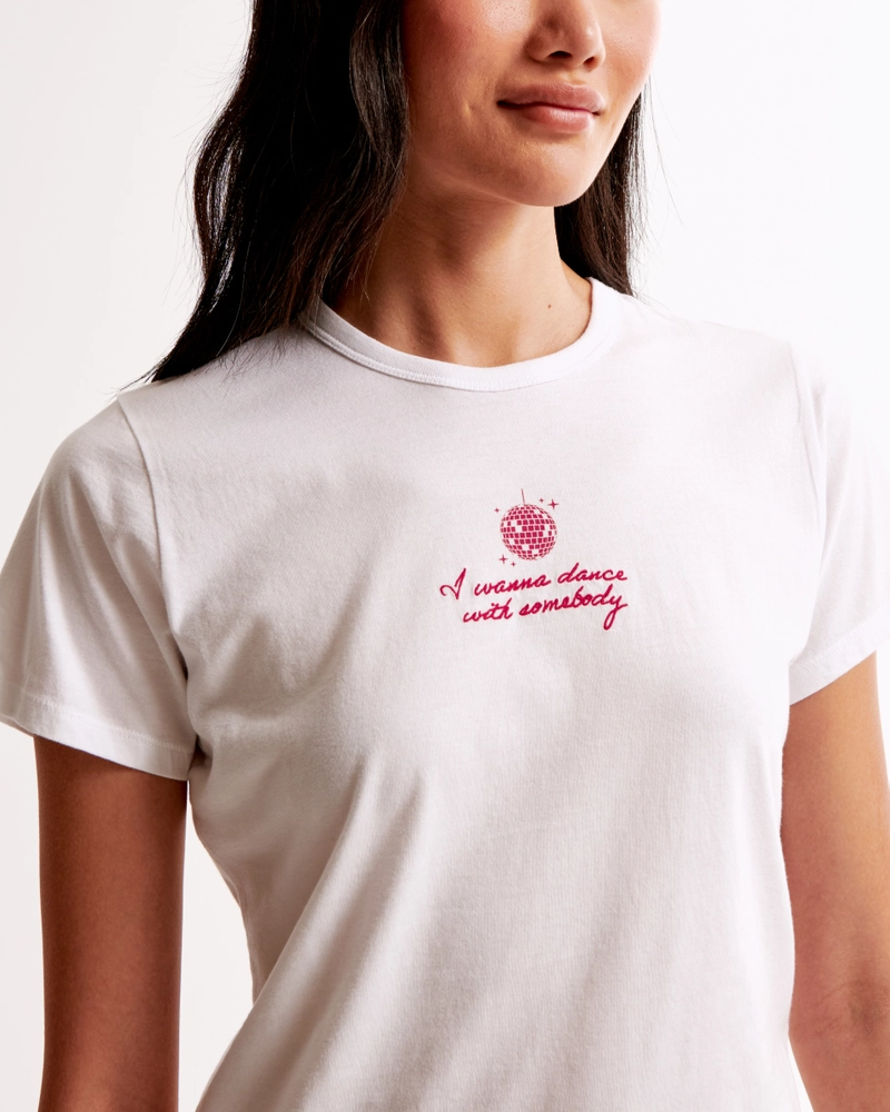 Short-Sleeve Whitney Houston Graphic Skimming Tee