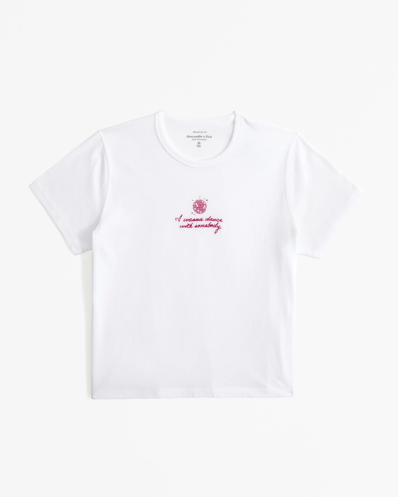 Short-Sleeve Whitney Houston Graphic Skimming Tee