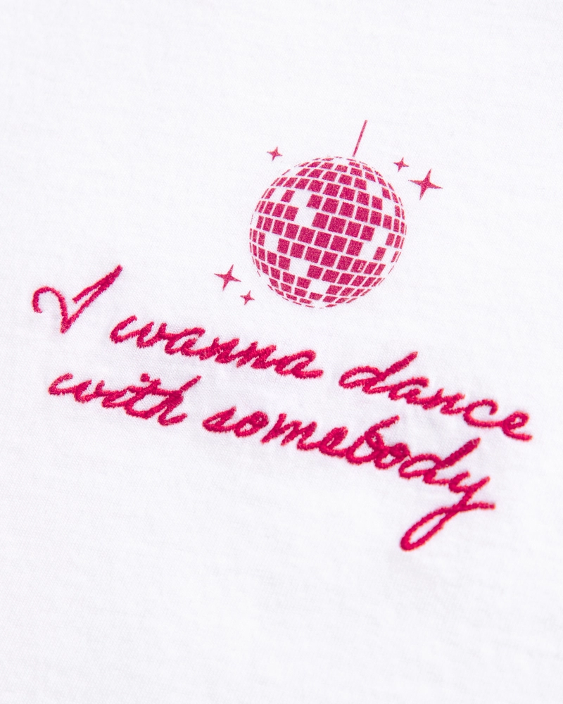 Short-Sleeve Whitney Houston Graphic Skimming Tee