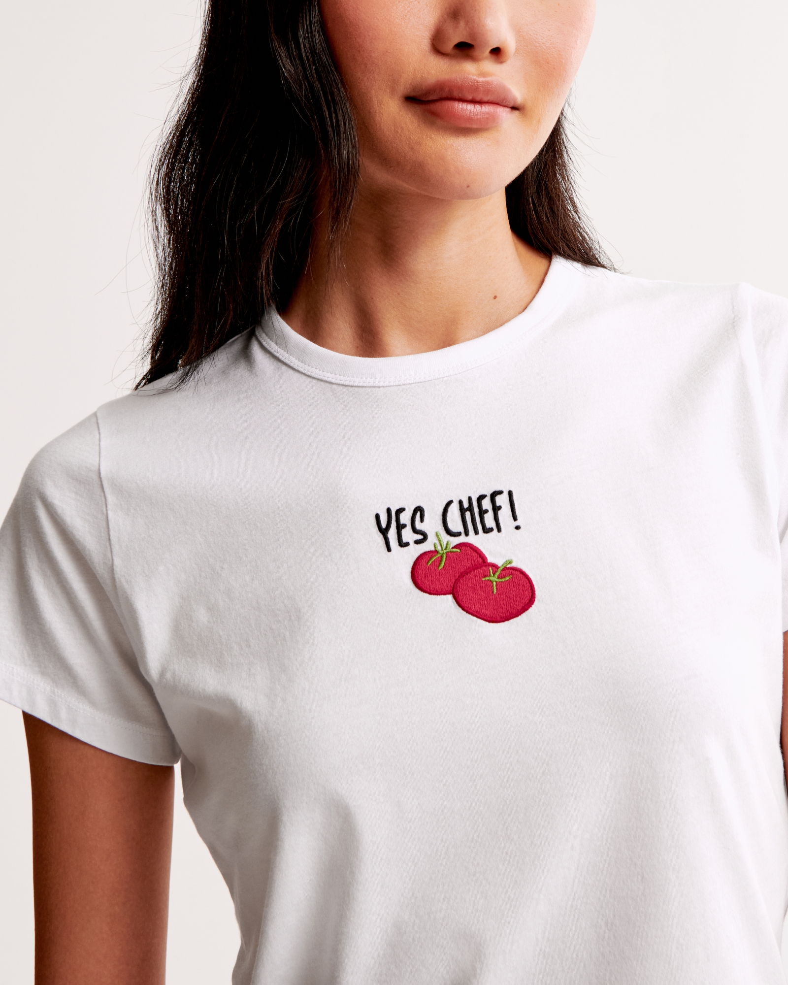 Short-Sleeve Yes Chef Graphic Skimming Tee