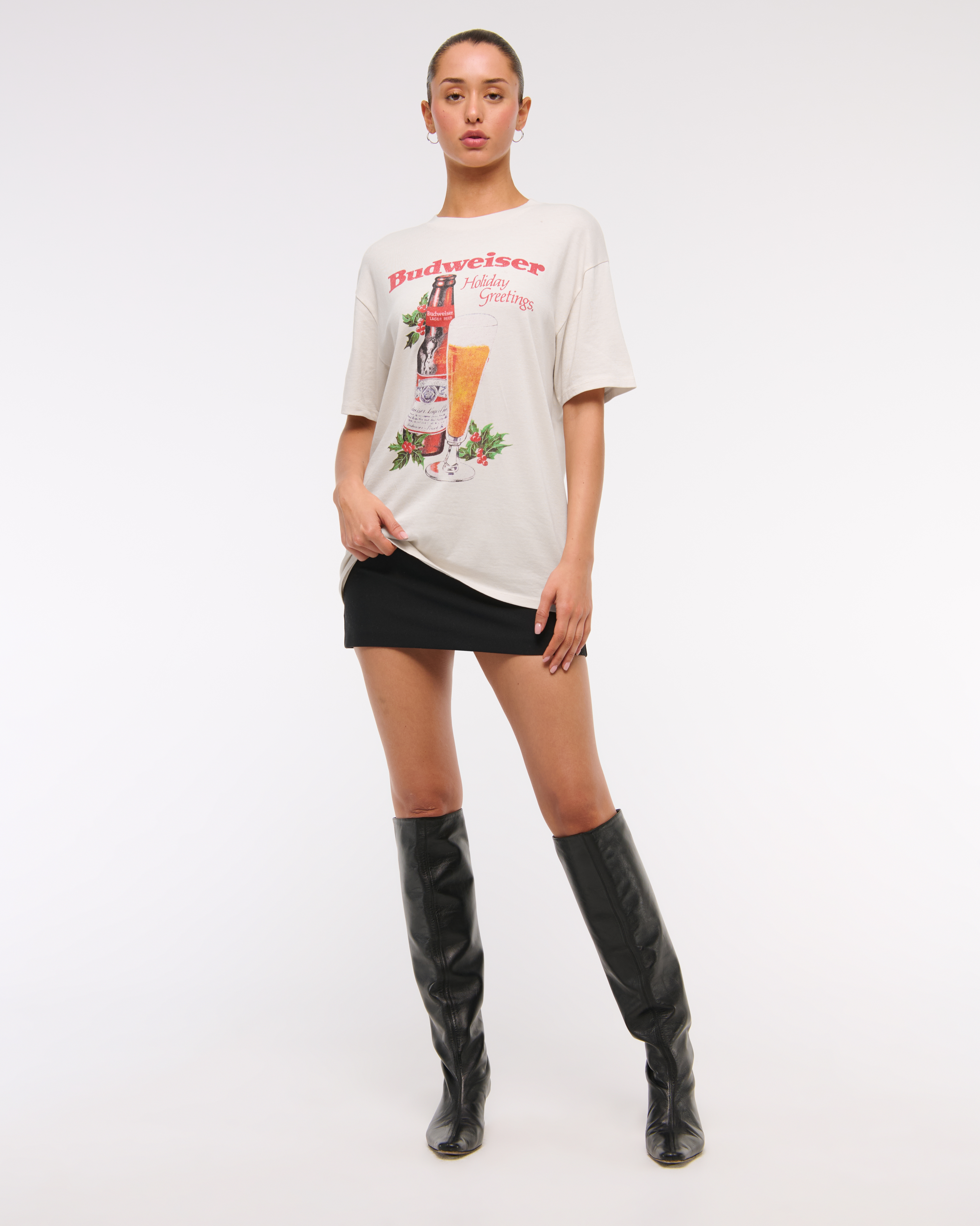 Women's Oversized Budweiser Graphic Tee | Women's Clearance Women's Oversized Budweiser Graphic Tee | Women's Clearance
