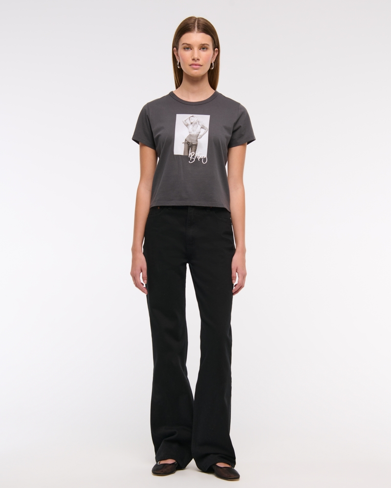 Short-Sleeve Britney Spears Graphic Skimming Tee