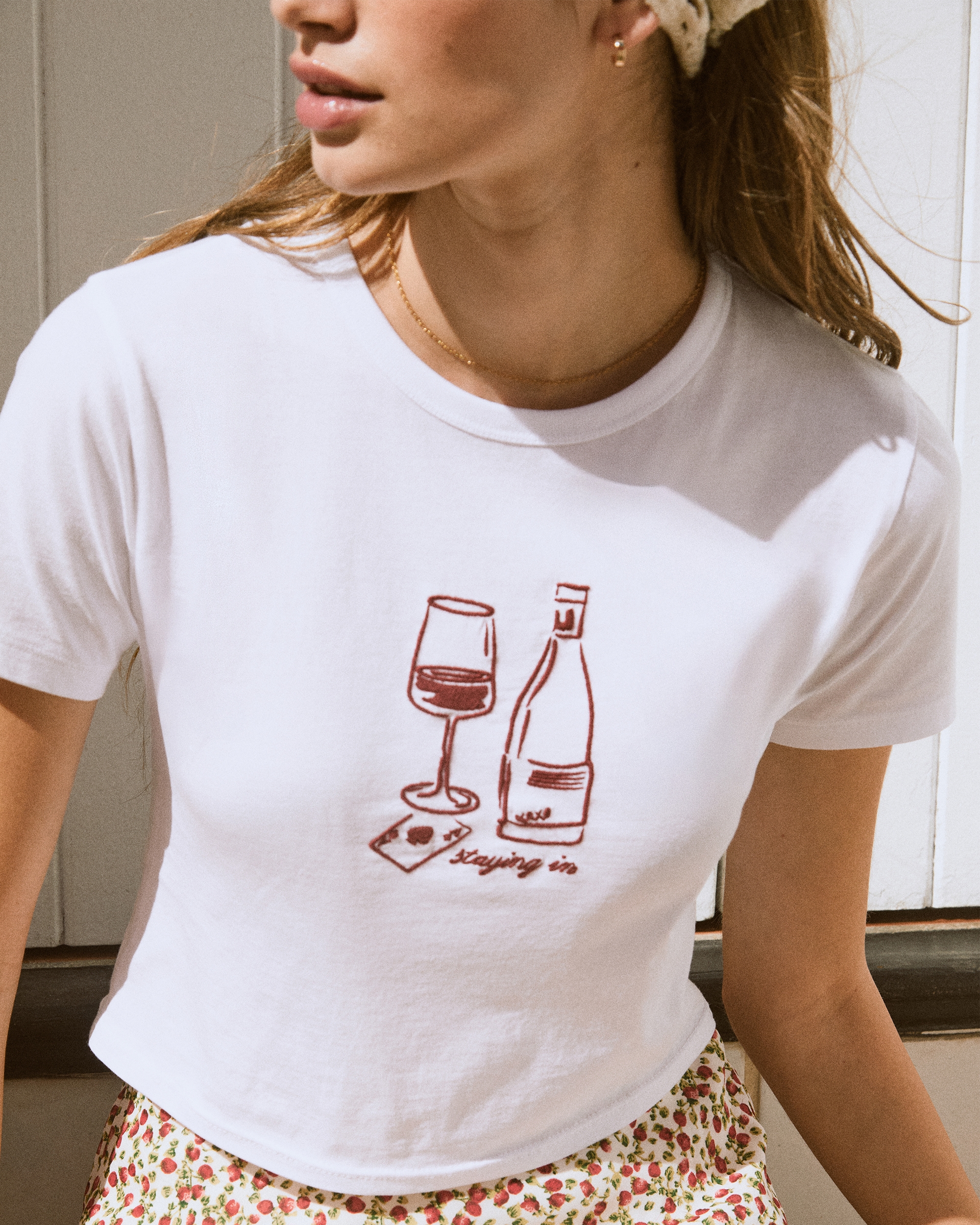 Women's Short-Sleeve Martini Graphic Skimming Tee | Women's