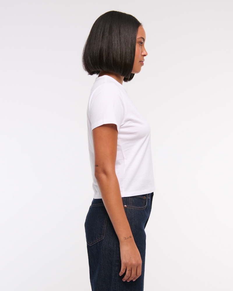 Short-Sleeve Staying In Graphic Skimming Tee