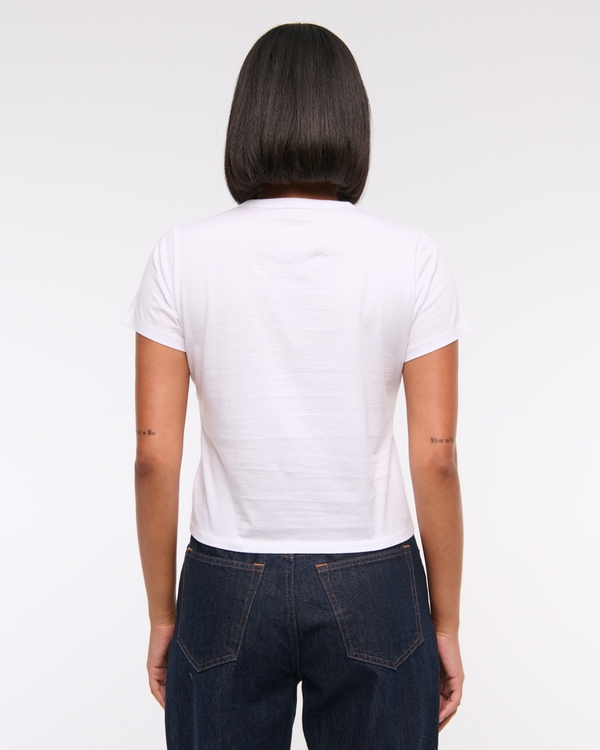 Short-Sleeve Staying In Graphic Skimming Tee