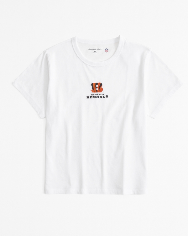 Short-Sleeve Cincinnati Bengals Graphic Skimming Tee, White - Bengals view 1