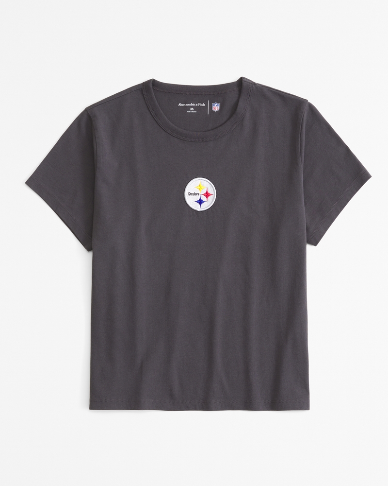 Women's Short-Sleeve Pittsburgh Steelers Graphic Skimming Tee
