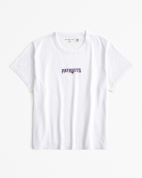 Short-Sleeve New England Patriots Graphic Skimming Tee, White - Patriots view 1