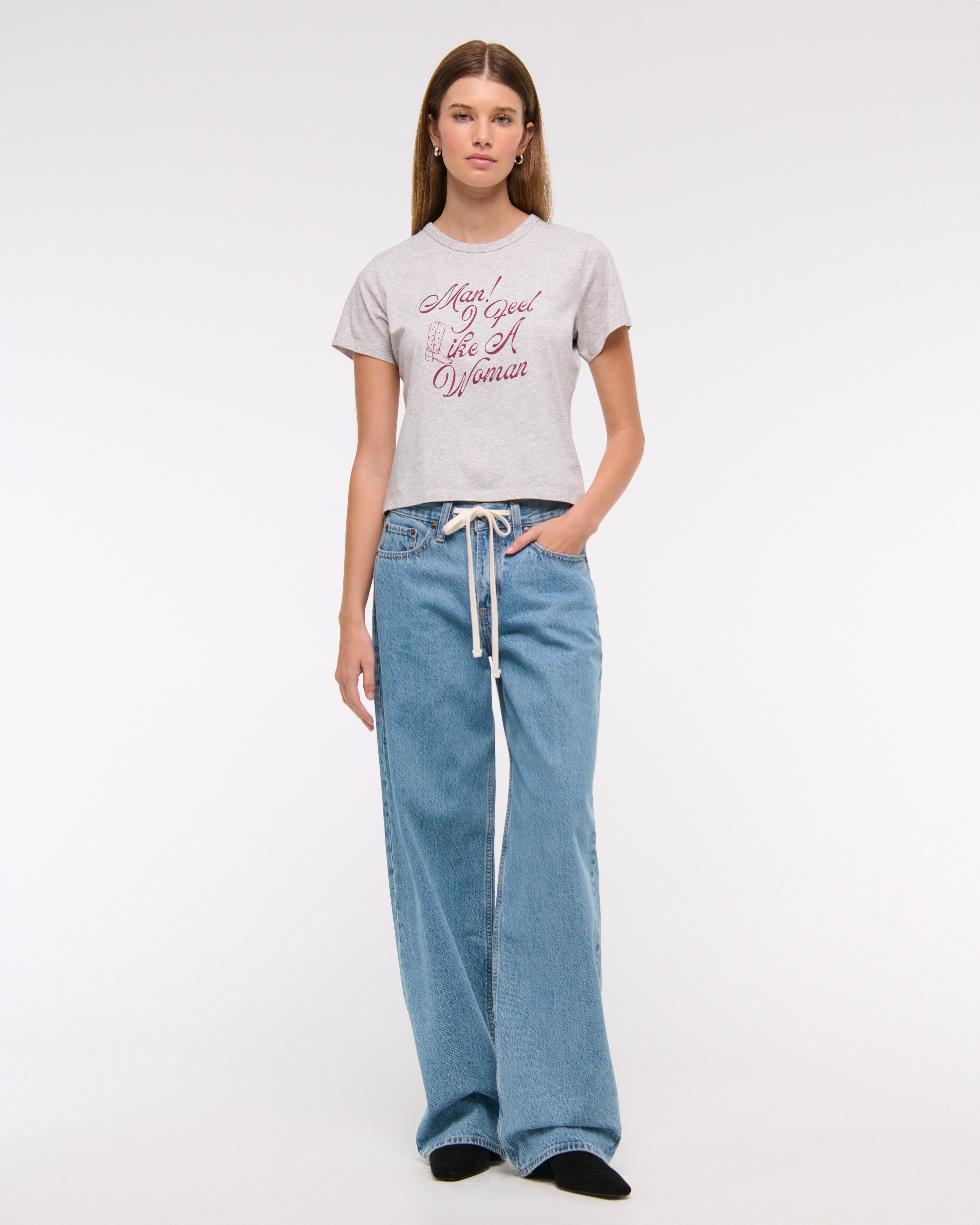 Женские футболки Abercrombie & Fitch Short-Sleeve Shania Twain Graphic Skimming Tee — фото 3