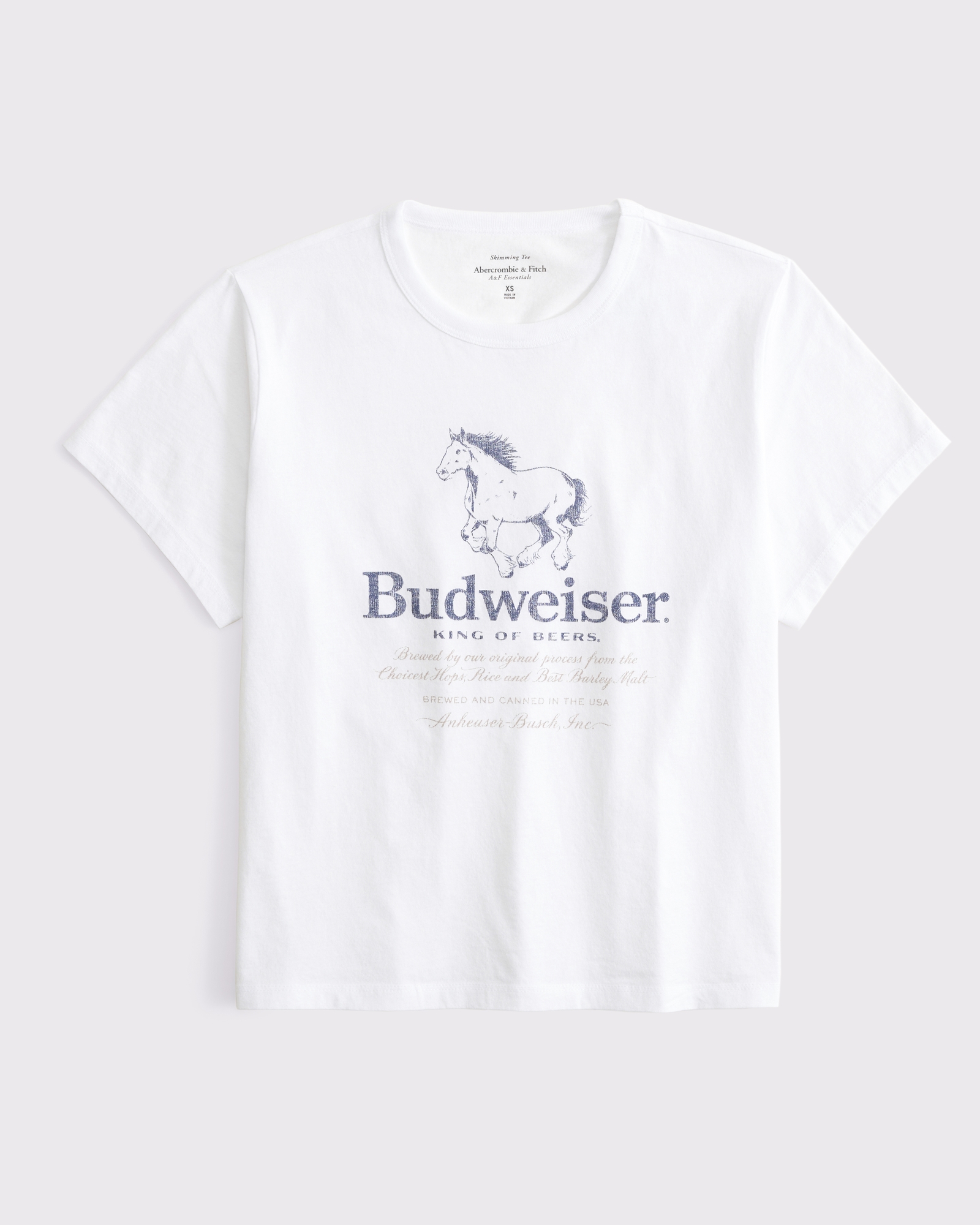 Short-Sleeve Budweiser Graphic Skimming Tee