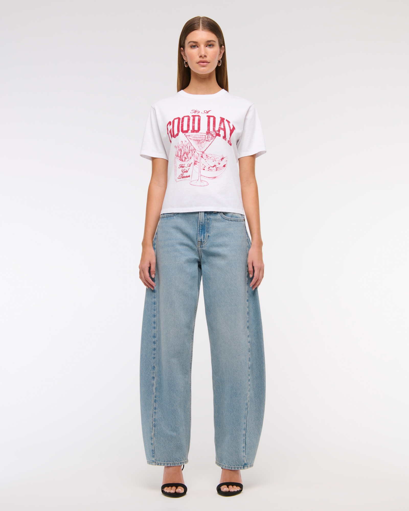 Short-Sleeve Martini & Fries Graphic Relaxed Tee