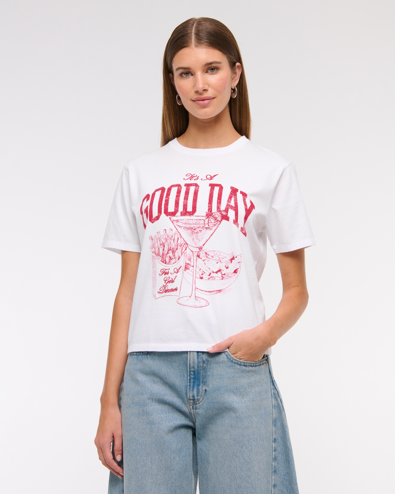 Short-Sleeve Martini & Fries Graphic Relaxed Tee