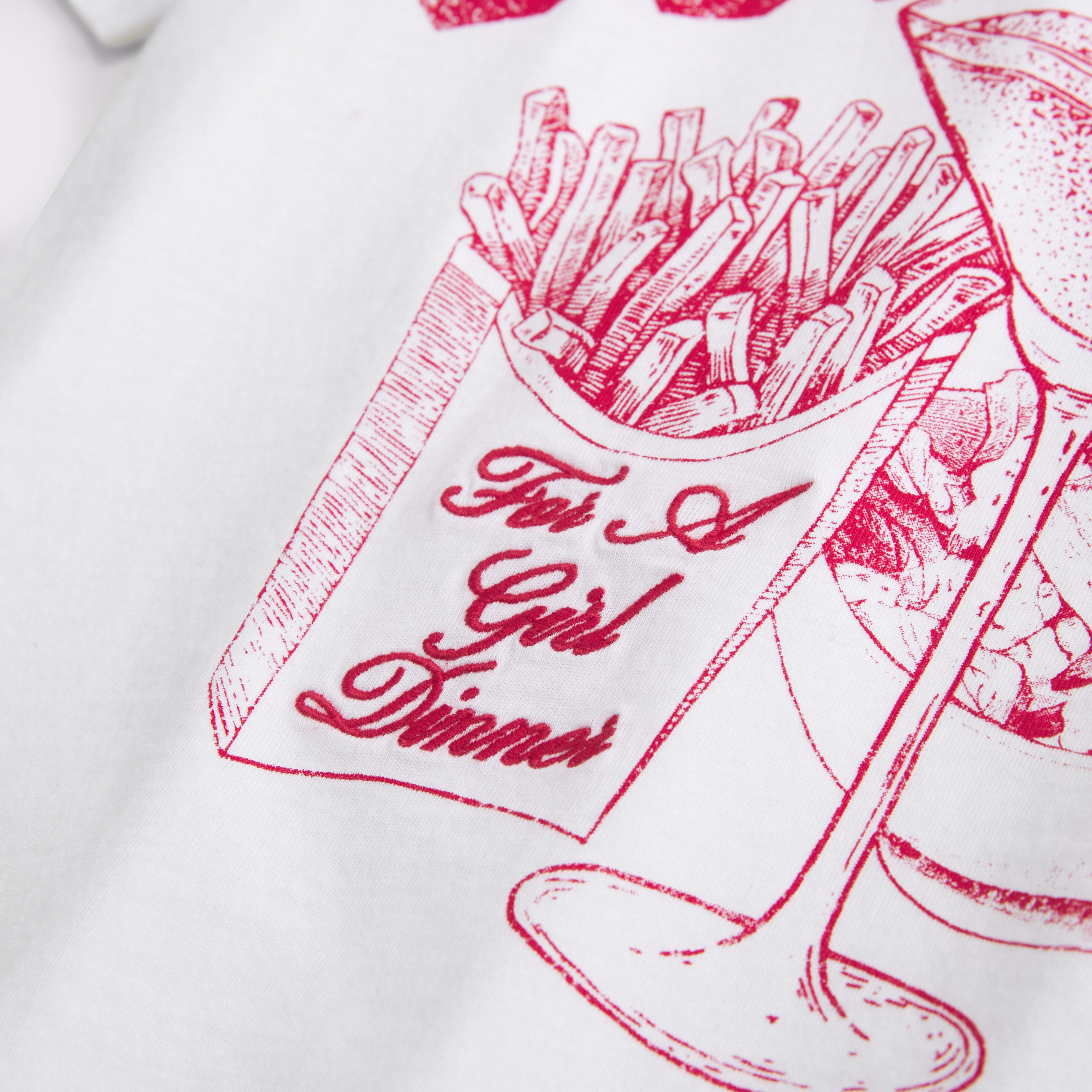 トップス Classic Cherry Tee Women's Short-Sleeve Martini & Fries Graphic Relaxed Tee