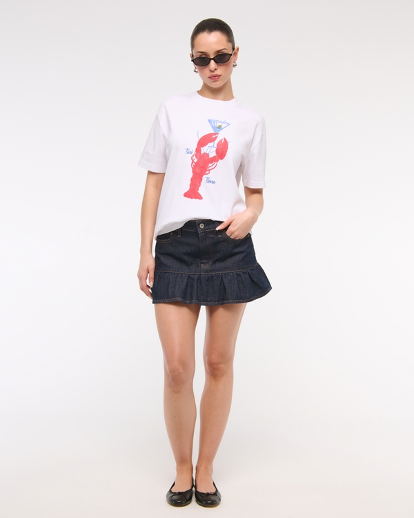 Oversized 'Tini Time Graphic Tee, White view 2