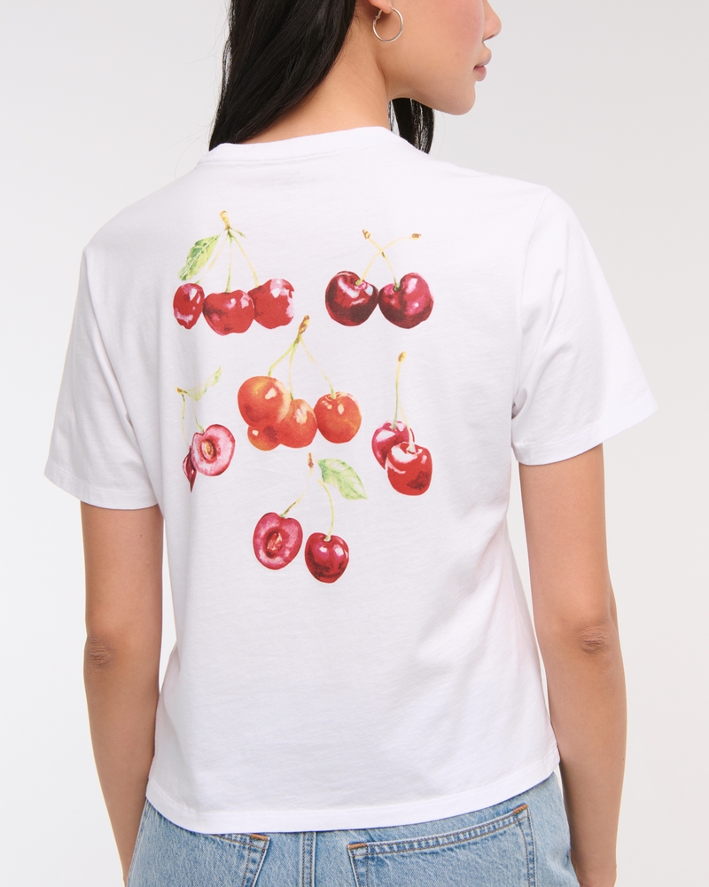 Short-Sleeve Cherries Graphic Relaxed Tee