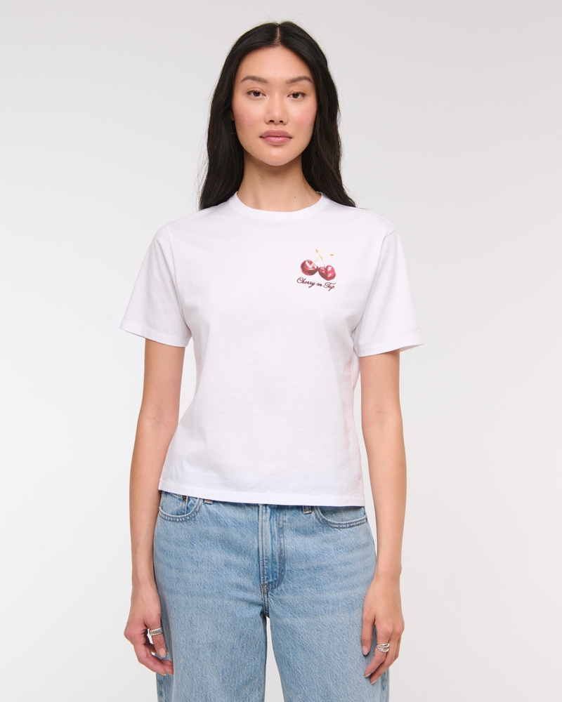 Short-Sleeve Cherries Graphic Relaxed Tee