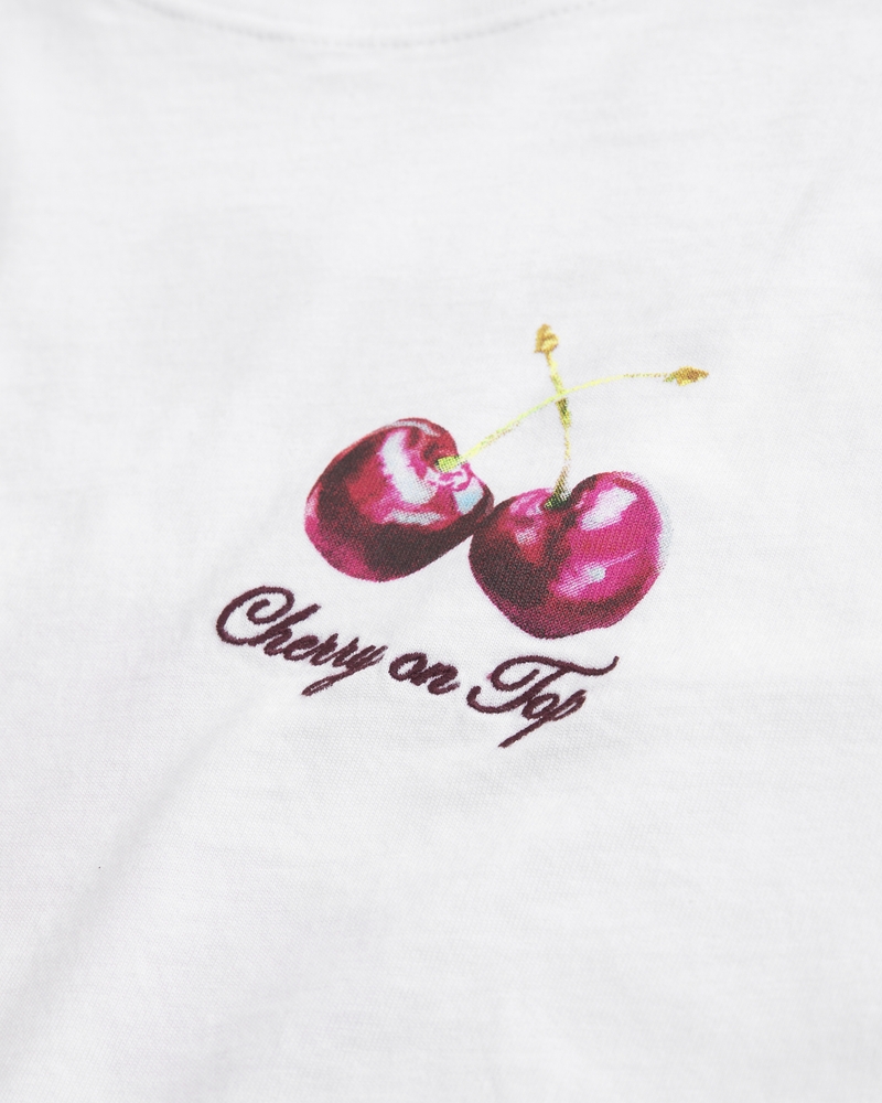 Short-Sleeve Cherries Graphic Relaxed Tee