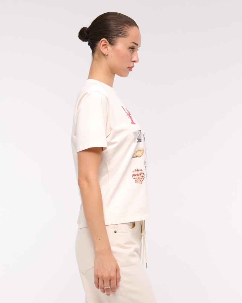 Short-Sleeve Ocean Graphic Relaxed Tee