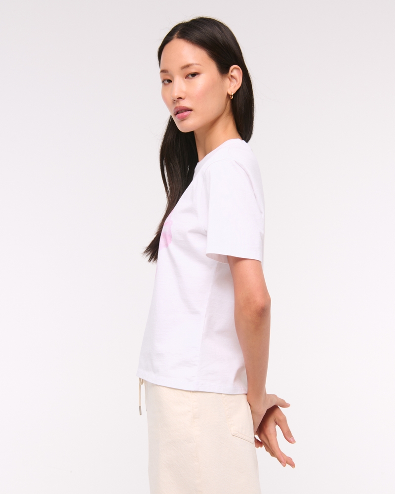 Short-Sleeve Hibiscus Graphic Relaxed Tee