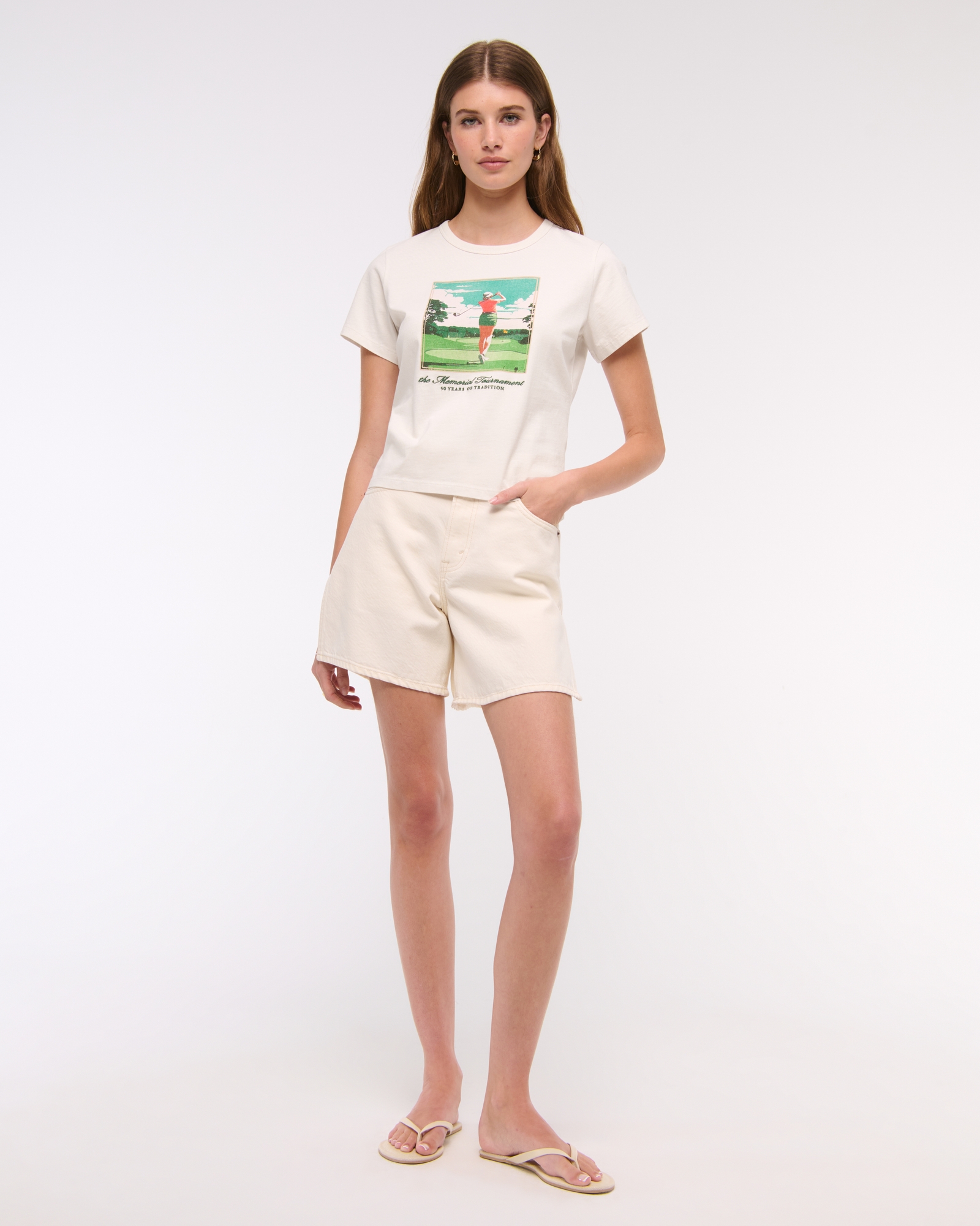 Short-Sleeve Memorial Tournament Graphic Skimming Tee