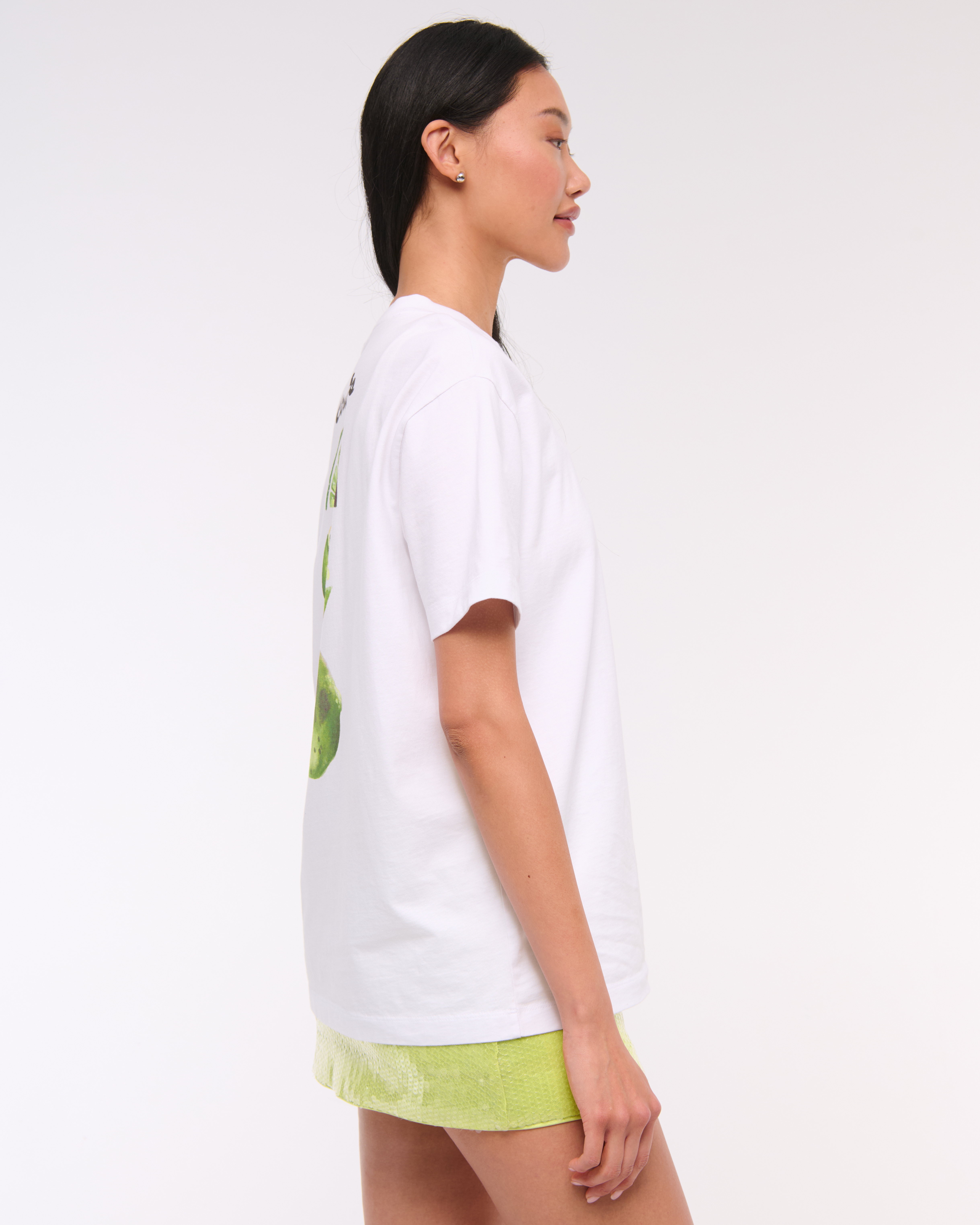 Women's Oversized Lime Graphic Tee | Women's Clearance