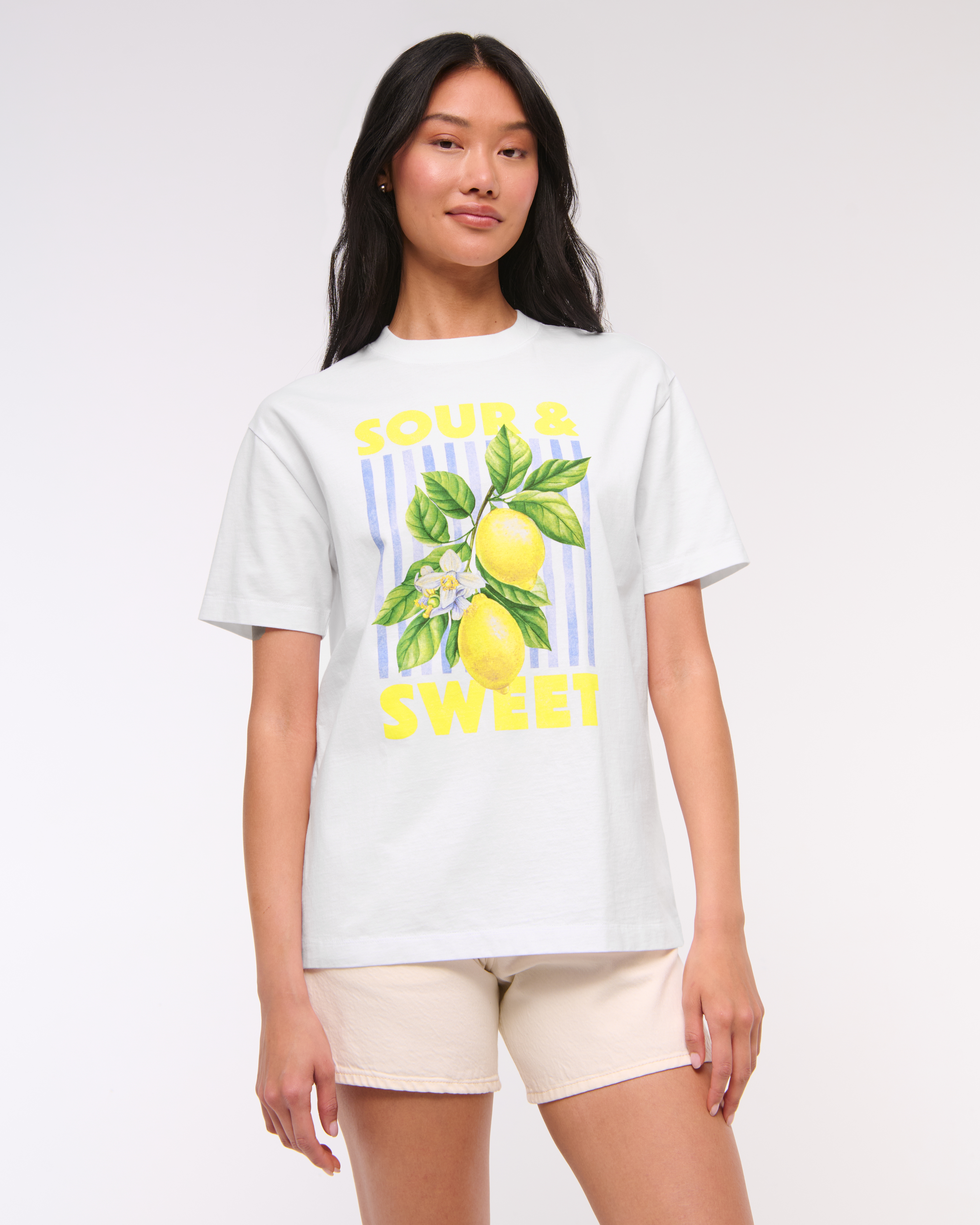 Lemon 52、53、85 Women's Oversized Lemon Graphic Tee | Women's Tops