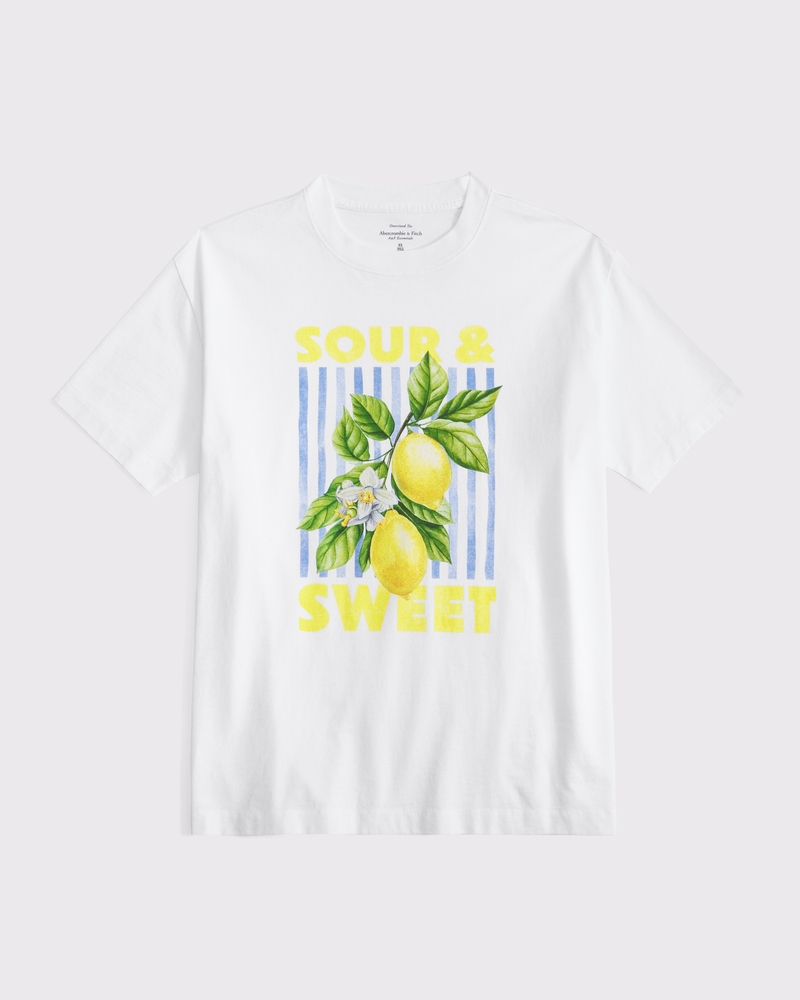 Lemon 52、53、85 Women's Oversized Lemon Graphic Tee | Women's Tops