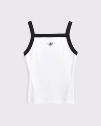 High-Neck Logo Rib Tank