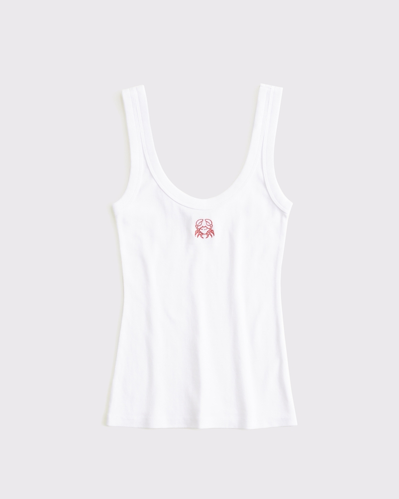 Crab Graphic Scoopneck Tank