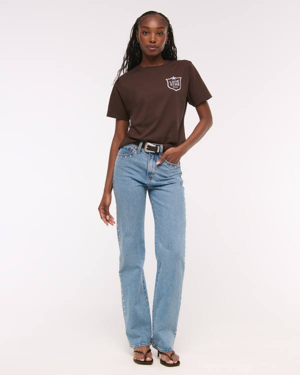 Women's Short-Sleeve Lone Star Beer Graphic Relaxed Tee | Women's