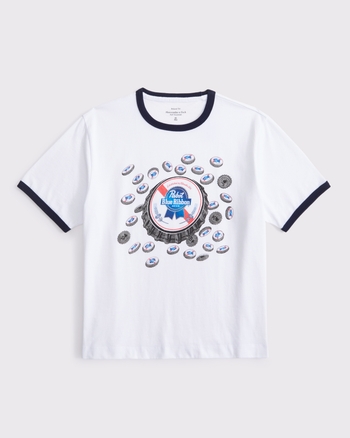 Short-Sleeve Pabst Blue Ribbon Graphic Relaxed Tee