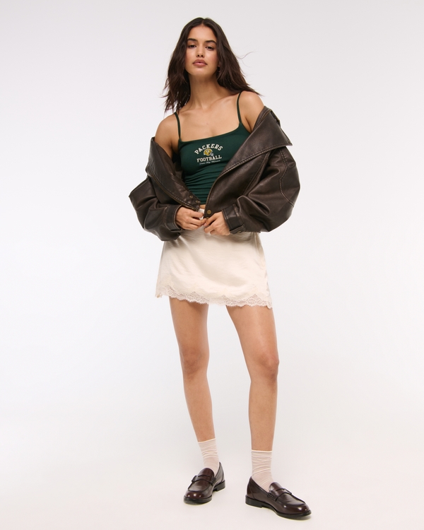Green Bay Packers Bra-Free 90s Cami, Dark Green - Packers view 2