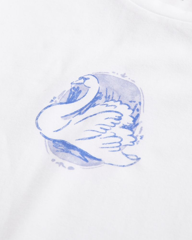 Swan Graphic Baby Tee