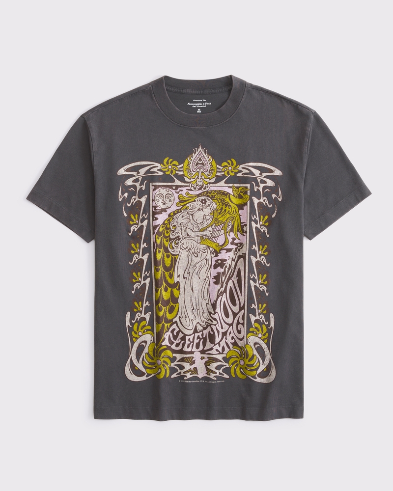 女裝Fleetwood Mac 圖案大尺寸T 恤| 女裝促銷活動| Abercrombie.com
