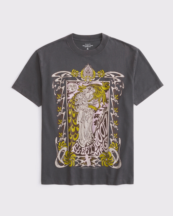 Camiseta extragrande con estampa de Fleetwood Mac, Gris Oscuro view 1