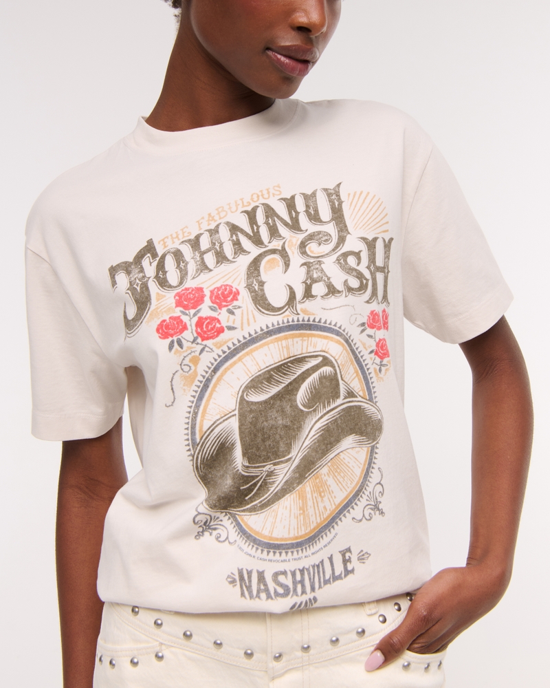 Oversized Johnny Cash Graphic Tee