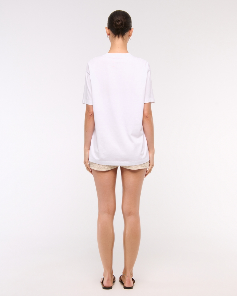 Oversized Beach Doodle Graphic Tee